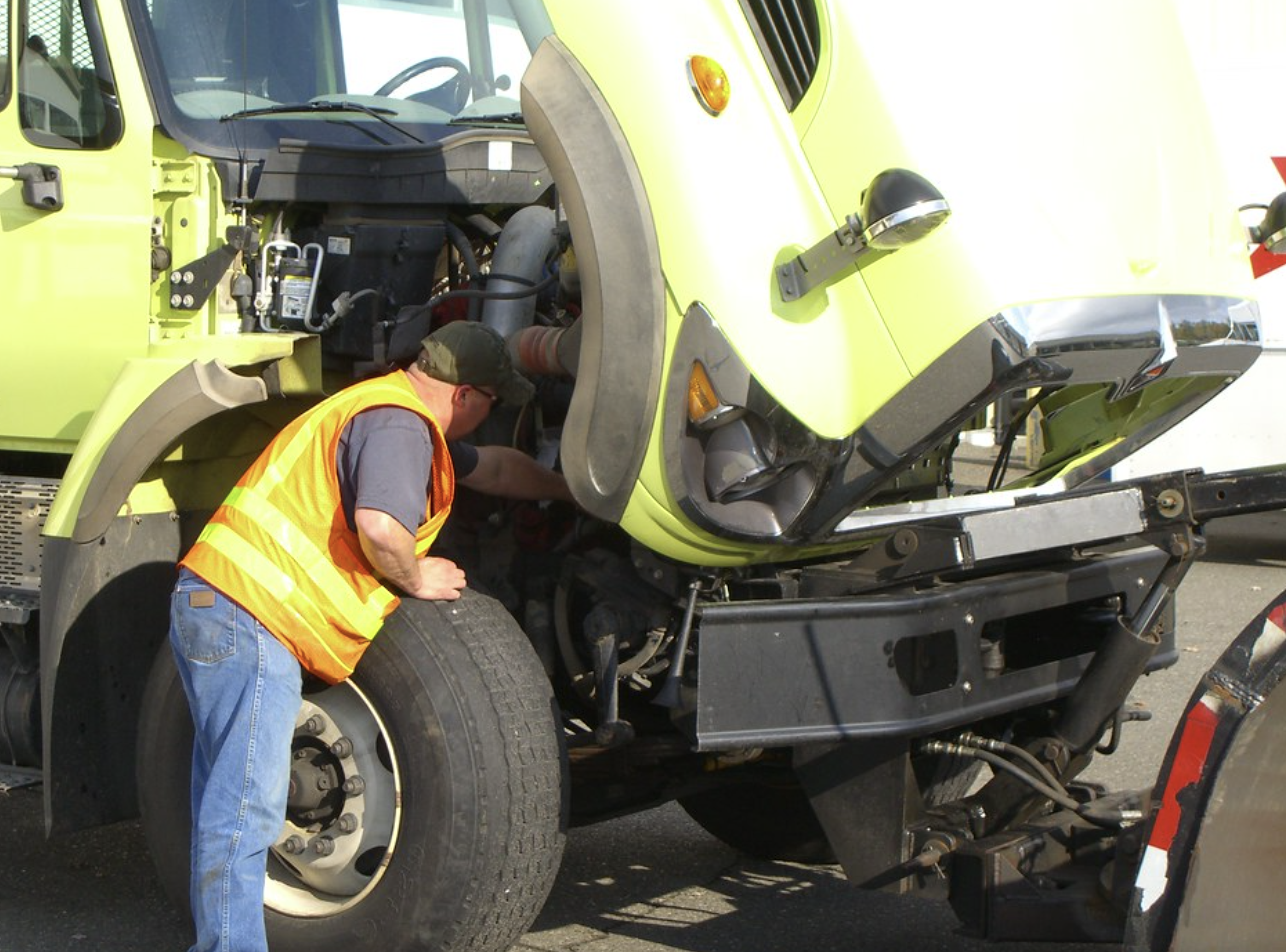 this image shows onsite truck repair in Grafton, VA